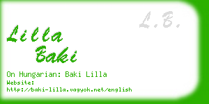 lilla baki business card